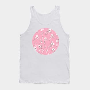 Bold pink and white floral Tank Top